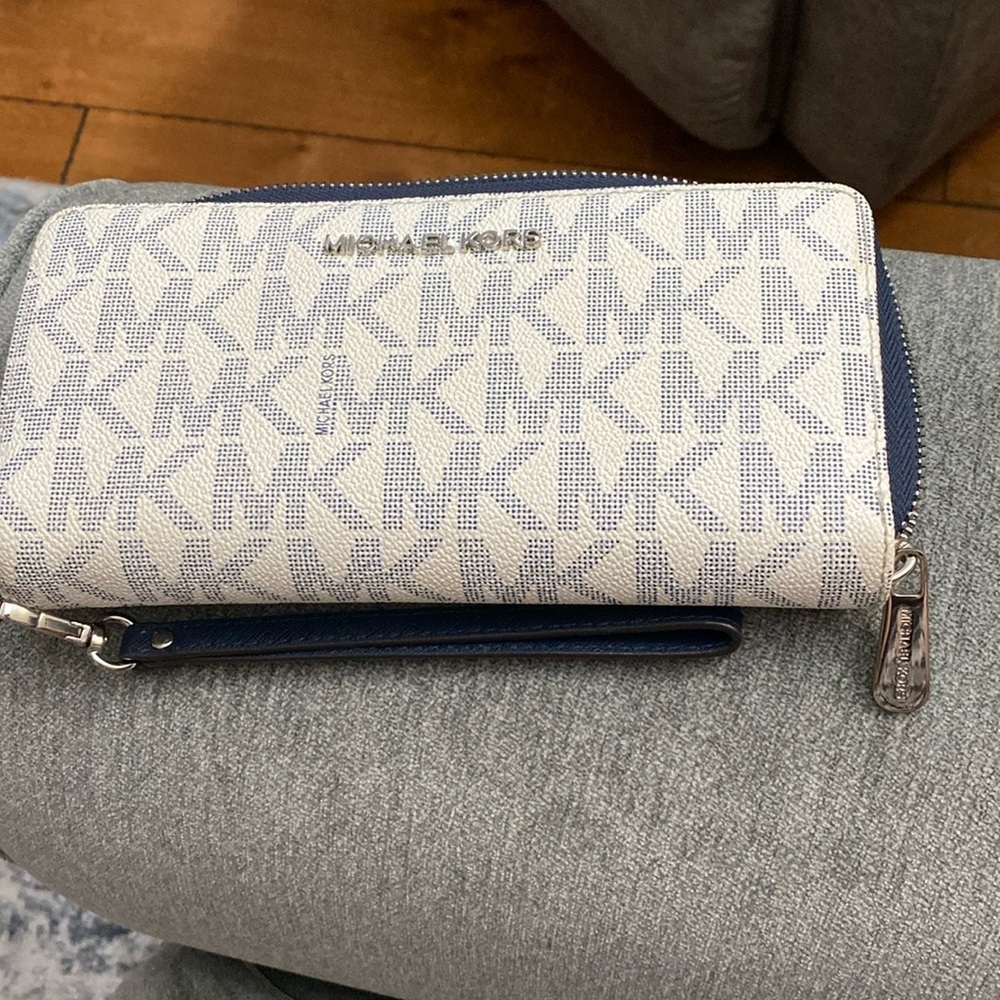 Michael Kors large logo continental wallet.